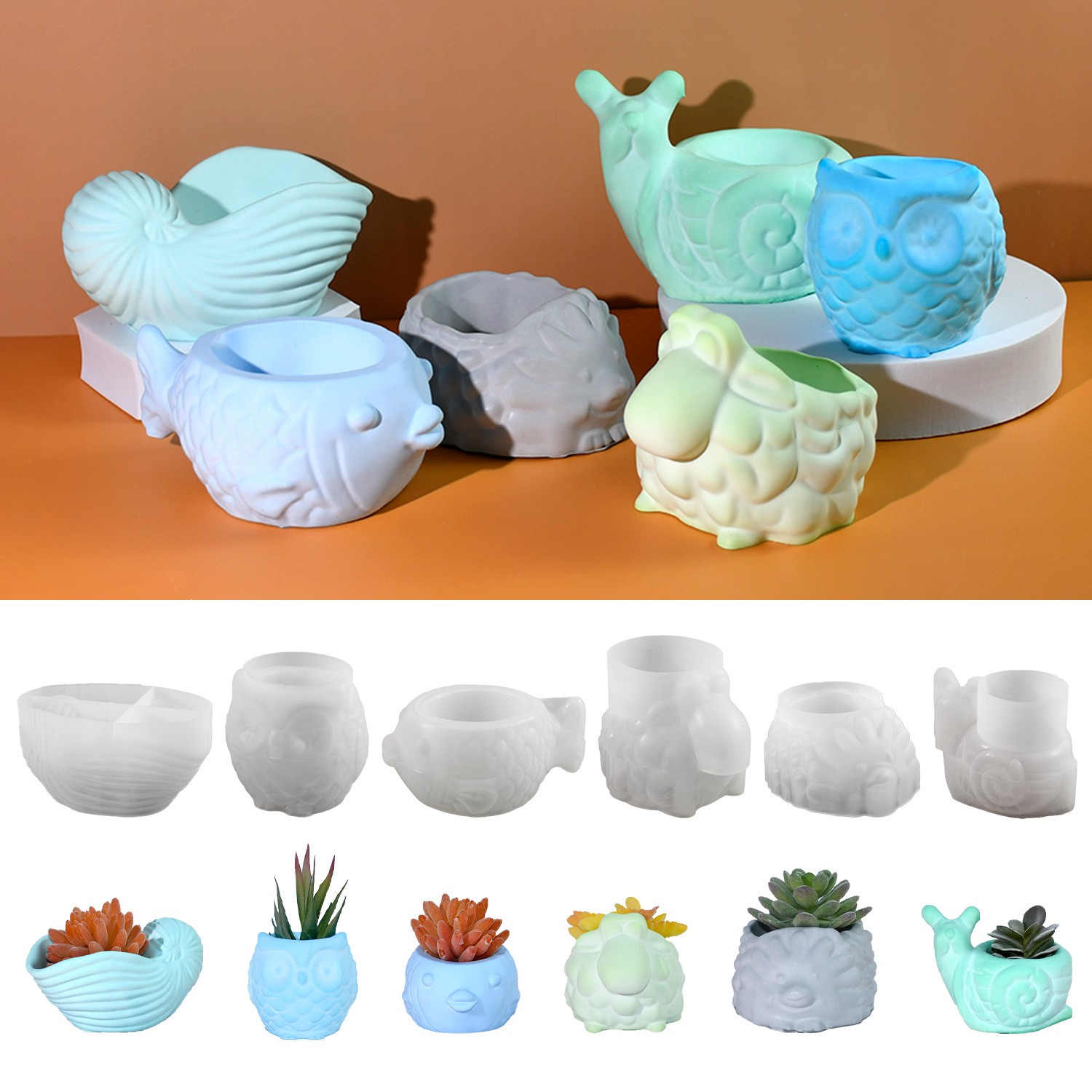 ثلاثية الأبعاد الحيوان اناء لل - مراجعة Succulent Set وسعره