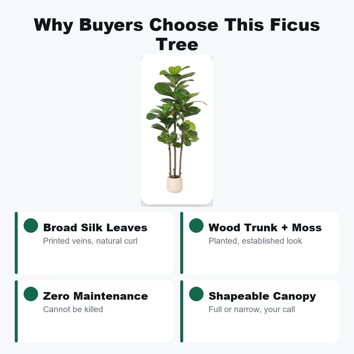 شجرة التين الاصطناعية بارتفاع  - مراجعة Fiddle Leaf Fig وسعره