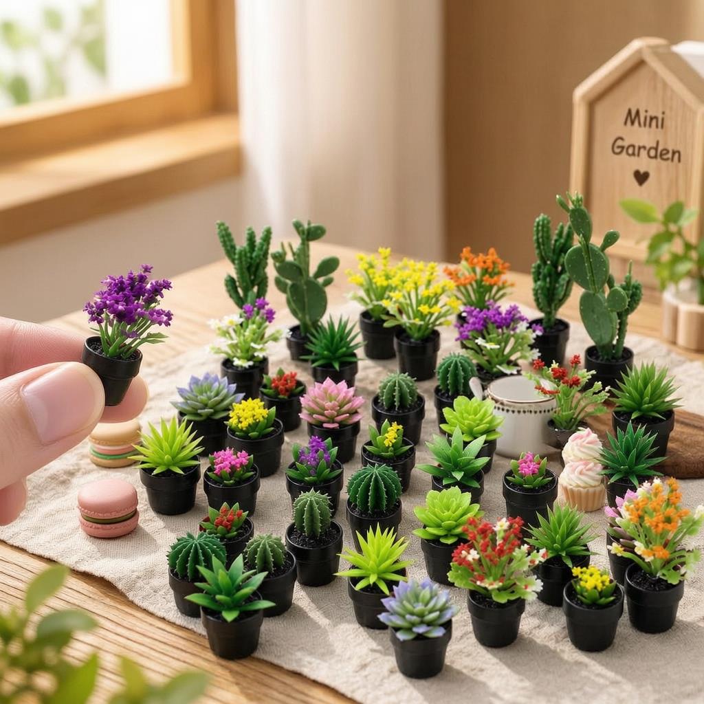 8 قطع من النباتات البلاستيكية  - مراجعة Succulent Set وسعره